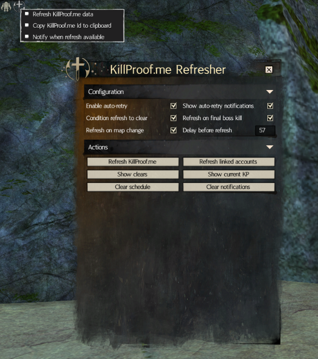 KpRefresher 모듈 화면